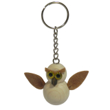 Brelok drewniany sowa